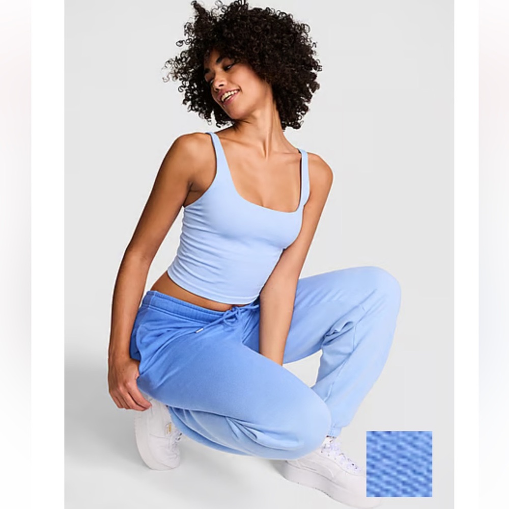 PINK Victoria's Secret Blue Ombre Fleece Campus oversized Super soft sweatpants